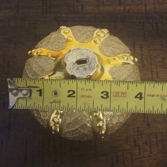 Vintage Large Uniqe Glass Figural Royal Crown Christmas Ornament Bridgerton - Picture 6 of 7